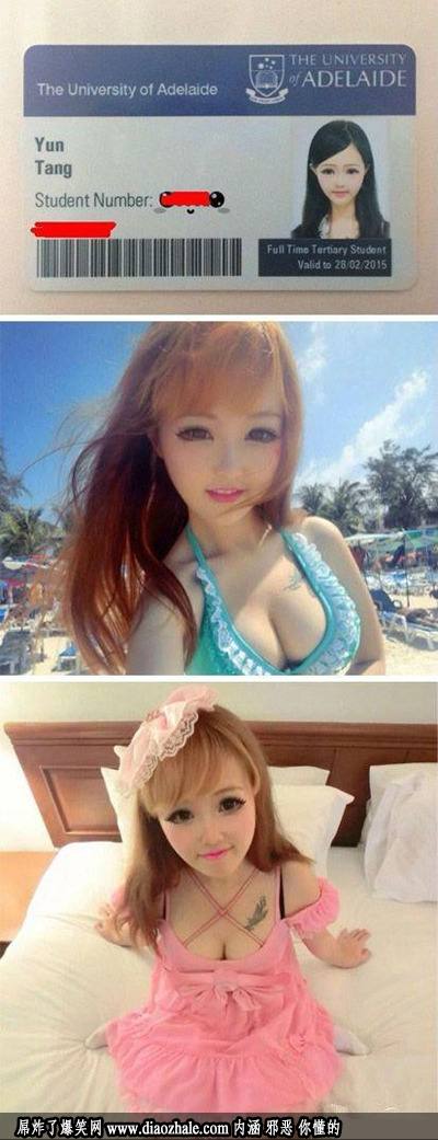 
                        原来真有芭比娃娃般的美女~~